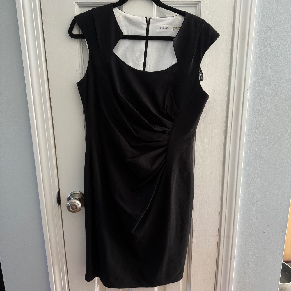 Calvin Klein Fitted Little Black Dress - Picture 1 of 4